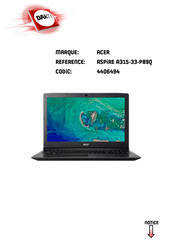 Acer A315-33-P89Q Manuel D'utilisation