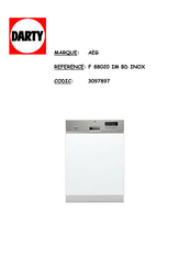 AEG F 88020 IM BD INOX Notice D'utilisation