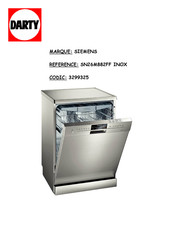 Siemens SN26M882FF INOX Notice D'utilisation