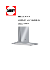 Bosch DWW09D650 INOX Notice D'utilisation Et De Montage