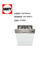 Electrolux ARTHUR MARTIN ASI 64060 X Notice D'utilisation