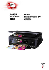 Epson XP-640 Guide D'utilisation