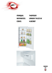 Proline LARDER TH122 BI Notice D'utilisation