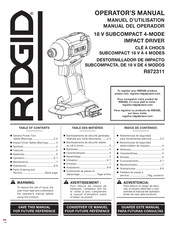 RIDGID R872311 Manuel D'utilisation