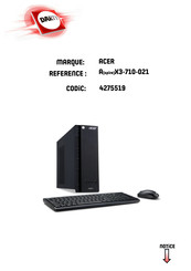 Acer Aspire X3-710-021 Manuel D'utilisation