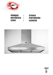 Stoves PHOT90INOX Notice D'utilisation