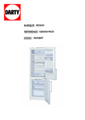 Bosch KGN36VW20 Mode D'emploi