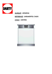 Siemens SN56M597EU INOX Mode D'emploi