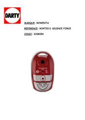 Rowenta SILENCE FORCE RO473311 Mode D'emploi