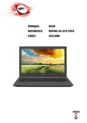 Acer Aspire E5-573-37FD Manuel D'utilisation