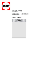 Miele G 1225 I INOX Mode D'emploi