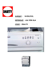 Whirlpool ADG 9558 BLM Mode D'emploi