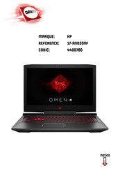 HP Omen 17-AN039NF Manuel De L'utilisateur