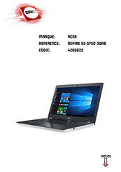 Acer Aspire E5-575G-35A8 Manuel D'utilisation