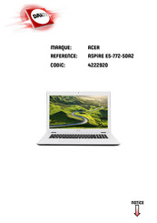 Acer Aspire E17 Série Manuel D'utilisation