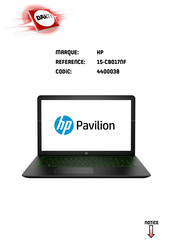 HP Pavilion 15-CB017NF Manuel De L'utilisateur