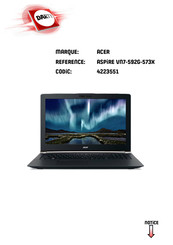 Acer Aspire V15 Nitro Série Manuel D'utilisation