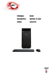 Acer ASPIRE TC-220 Serie Manuel D'utilisation