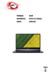 Acer Swift 5 SF514-51-53WW Manuel D'utilisation