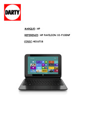 HP PAVILION 10-F100NF Manuel De L'utilisateur