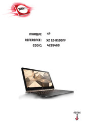 HP Pavilion X2 12-B100NF Manuel De L'utilisateur