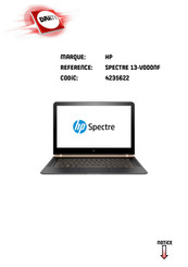 HP Spectre 13-V000NF Manuel De L'utilisateur