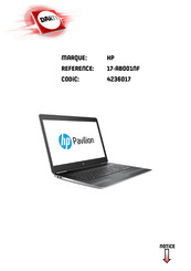 HP Pavilion 17-AB001NF Manuel De L'utilisateur