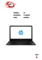 HP 17-X005NF Manuel De L'utilisateur