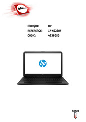 HP 17-X022NF Manuel De L'utilisateur