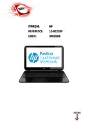 HP Pavilion 15-B125SF Manuel De L'utilisateur