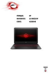 HP Omen 15-AX031NF Manuel De L'utilisateur