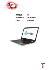 HP Pavilion 14-AL101NF Manuel De L'utilisateur