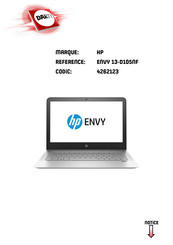 HP Envy 13-D105NF Manuel De L'utilisateur