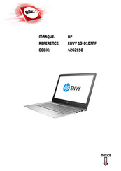 HP Envy 13-D107NF Manuel De L'utilisateur