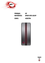 HP OMEN 870-101NF Manuel De L'utilisateur