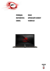 Asus GM501GM-EI005T Mode D'emploi