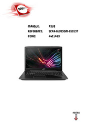 Asus SCAR-GL703GM-E5013T Mode D'emploi