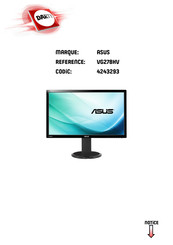 Asus VG278HV Guide De L'utilisateur