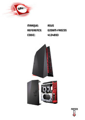 Asus G20BM-FR023S Manuel D'utilisation