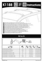 Yakima K1188 Instructions