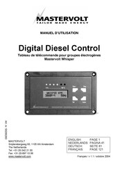 Mastervolt Digital Diesel Control Manuel D'utilisation