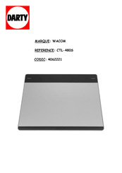 Wacom Intuos CTL-480S Manuel De L'utilisateur