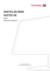 ViewSonic VS2725-2K Manuel Utilisateur