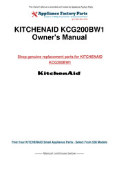 KitchenAid KCG200BW1 Manuel D'instructions