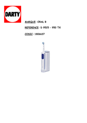 Braun ORAL-B D 9525-950 TX Mode D'emploi