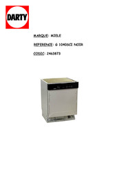 Miele G2020 Mode D'emploi