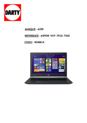 Acer Aspire V 17 Nitro Manuel D'utilisation