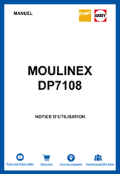 Moulinex DP7108 Notice D'utilisation