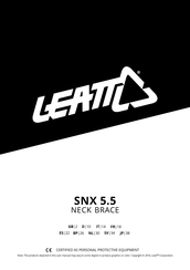 Leatt SNX 5.5 Manuel D'utilisation