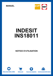 Indesit INS18011 Manuel De L'utilisateur